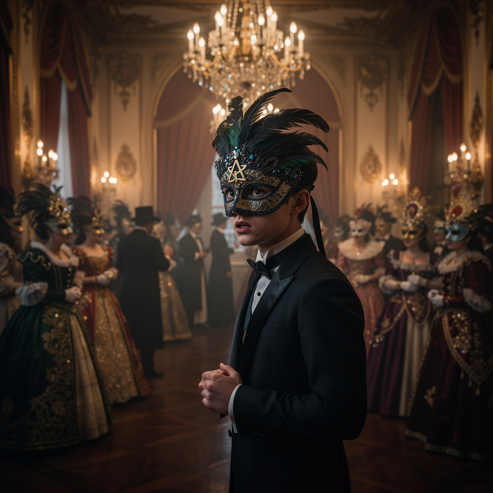 Panic sets in as I glance around, wondering if others notice the shifting design on my mask, its feathers and gemstones rearr