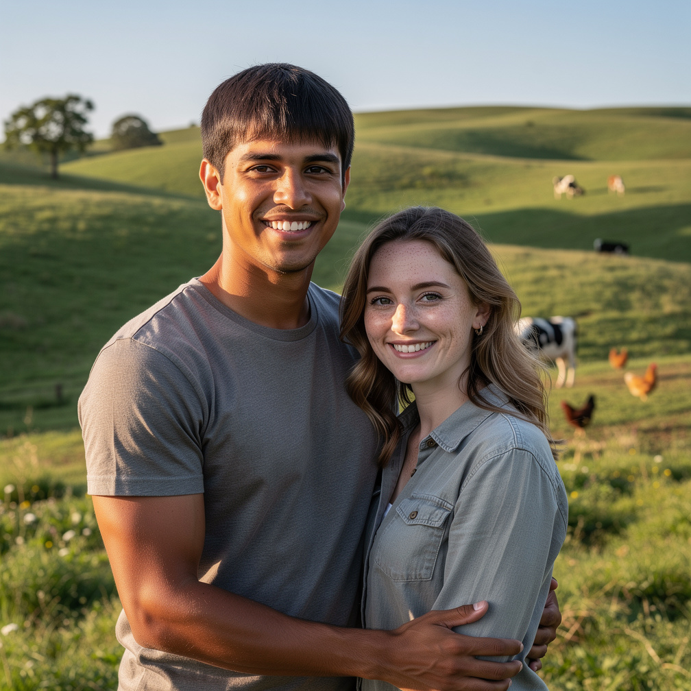 Paulo e Karla tiveram dois filhos, Lucas e Beatriz, e viveram em harmonia na roça da família.