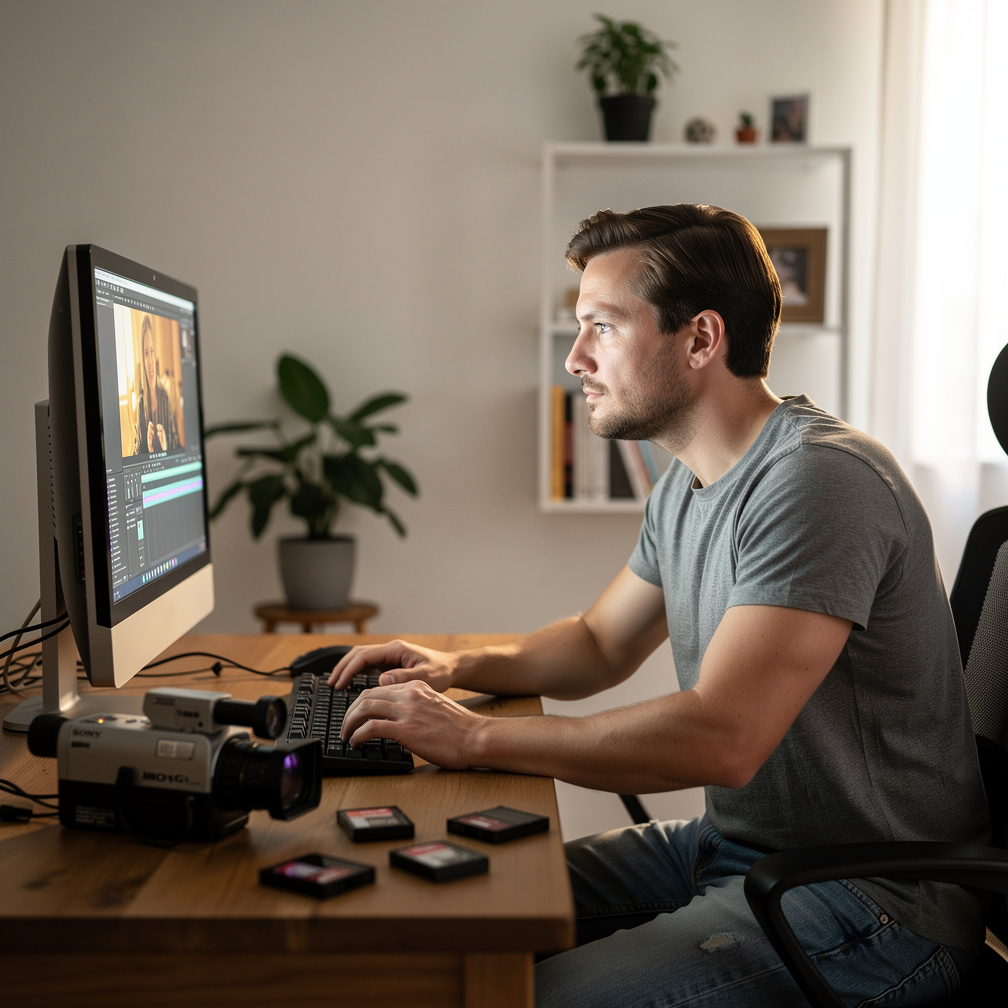 Com o tempo, ele investiu em um computador e editava vídeos caseiros, descobrindo um novo hobby.