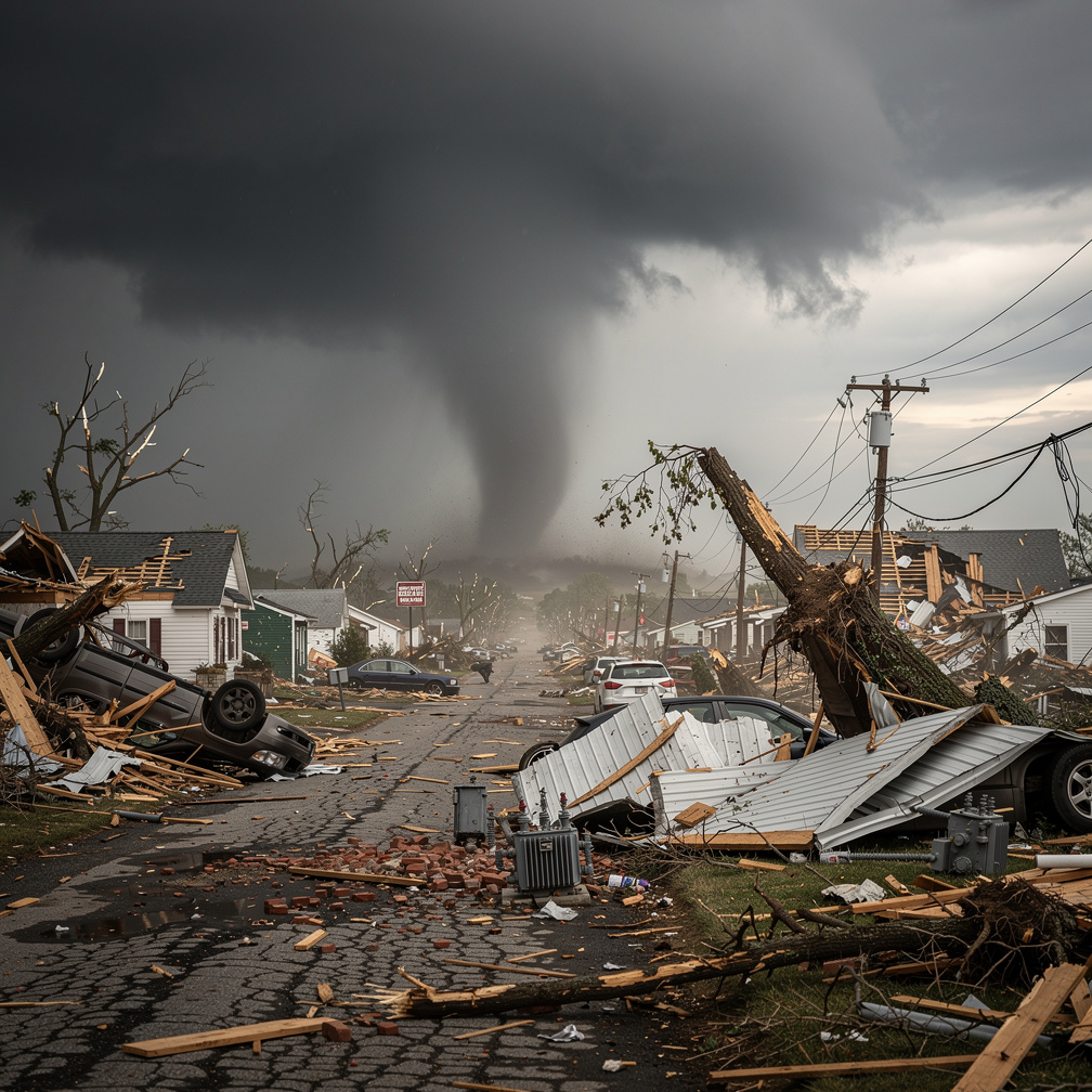 Prayers are heard as the triple tornado suddenly weakens.