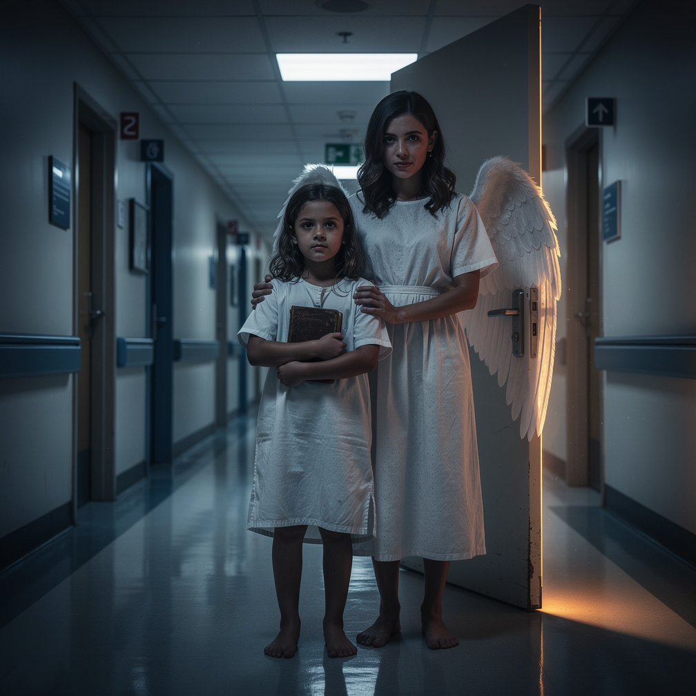The angel shared its name, Aria, and together they escaped the hospital.