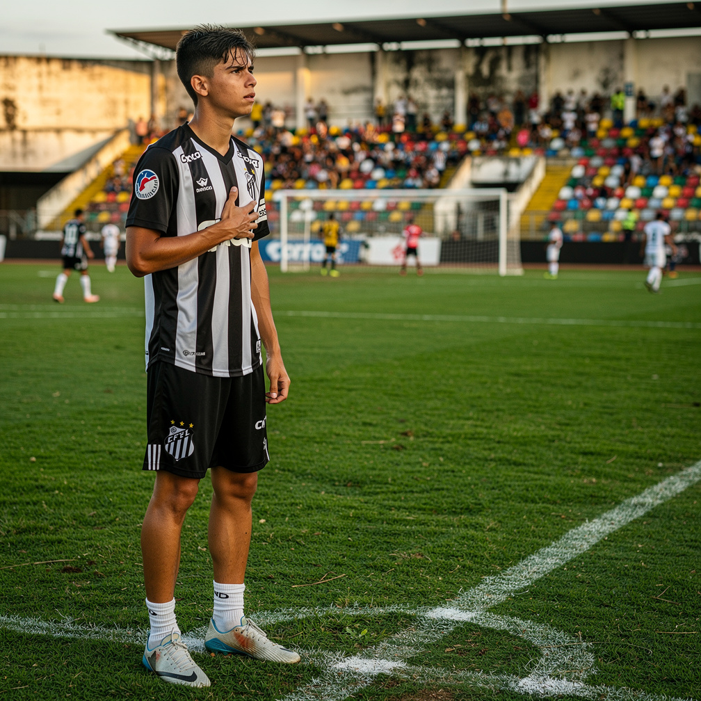 Connor recebe um sinal do treinador e se prepara para entrar em campo, seu coração acelera de emoção.
