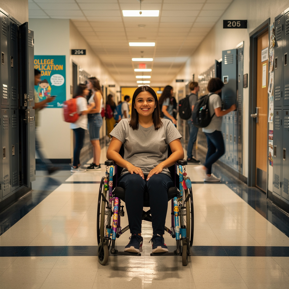 As she rolled into school, Jeddah's excitement grew, today was college application day, and she was ready.