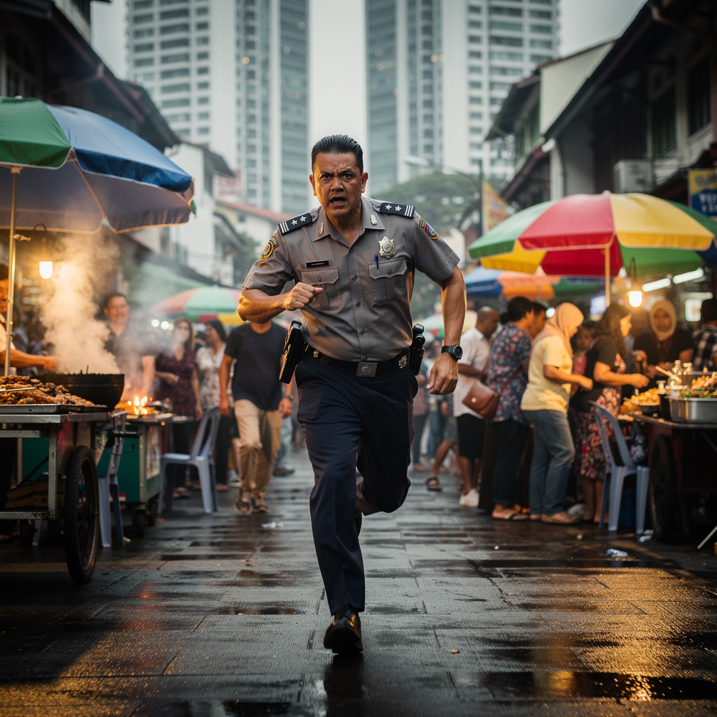 Elgin Jacob sprinted through Kuala Lumpur's streets, eyes fixed on the killer's fleeing figure.
