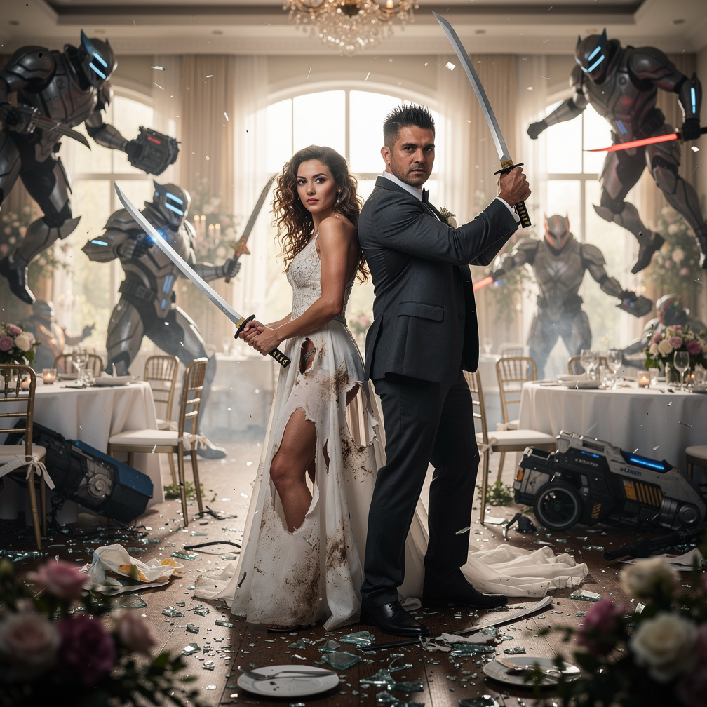 La boda se convirtió en una batalla cuando aparecieron los enemigos de Power Ranger.
