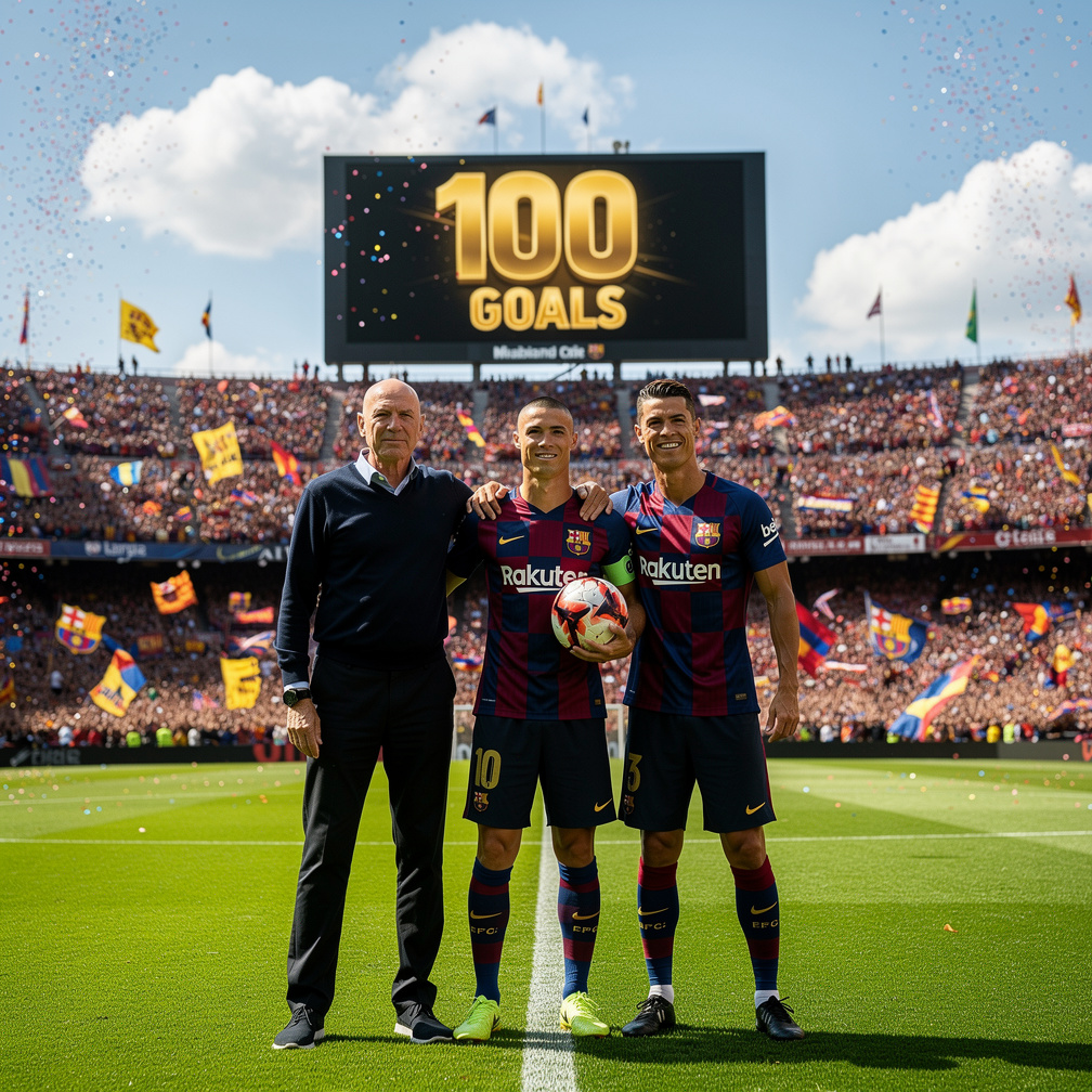 Cristiano Ronaldo and Zidane form a legendary duo, leading Barcelona to unprecedented success, and Ronaldo scores 100 goals i