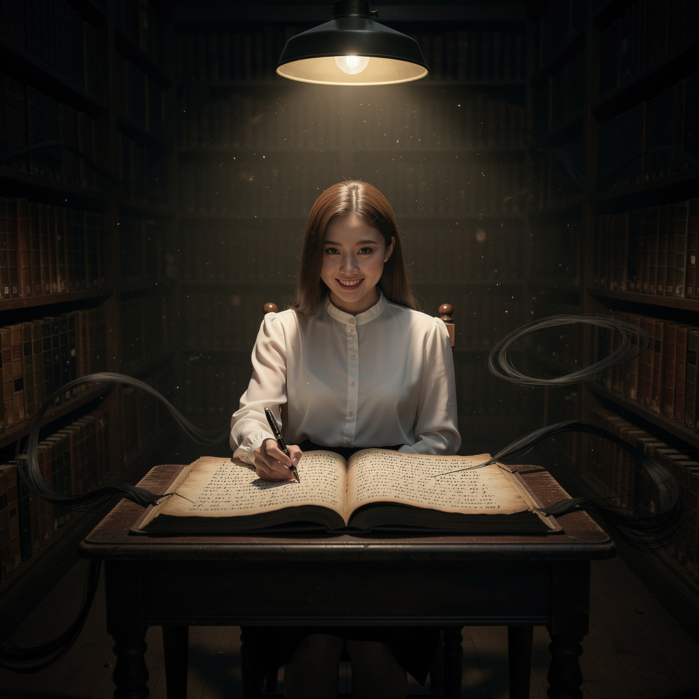 Yuki's eyes turned darker, her smile twisted, as she wrote of empires rising and falling with a mere stroke.