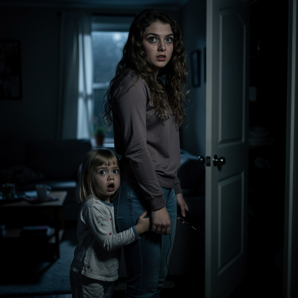 The babysitter's phone dies, plunging her into darkness as the whispers grow louder.