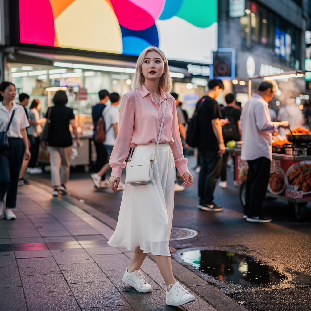 You walk through bustling streets of Seoul, smelling kimchi and hearing K-pop.