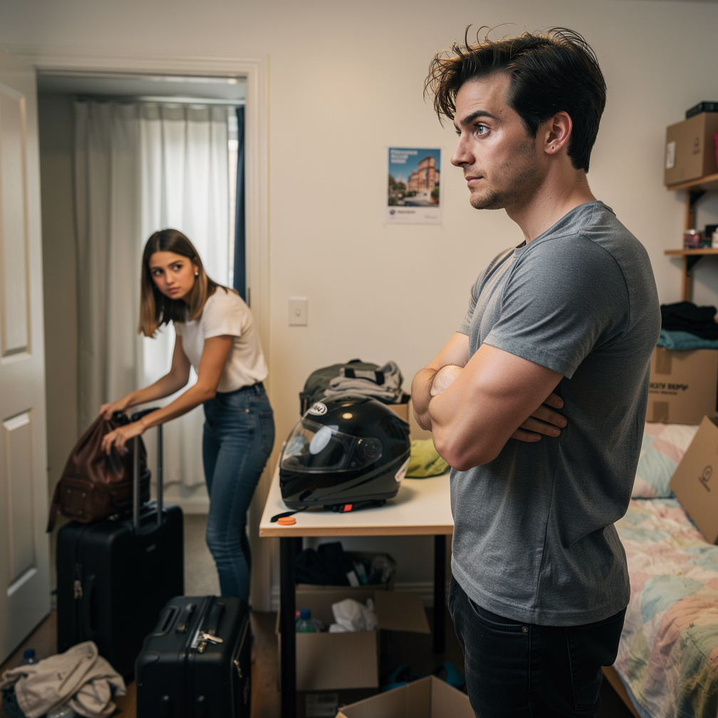 Kael raised an eyebrow at Charlotte's timid presence, his gaze lingering on her petite frame as she fumbled with her luggage.