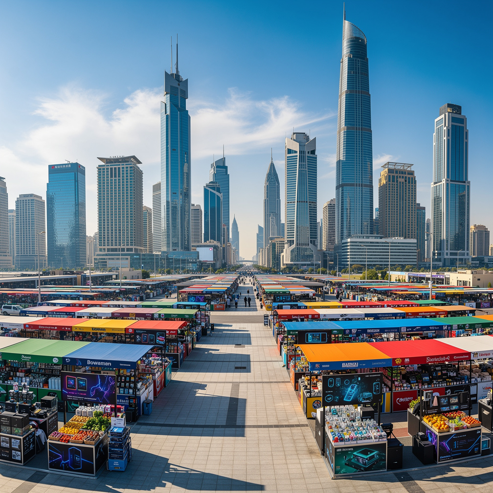 People flock to BAwan, marveling at towering skyscrapers and vibrant markets, as the city becomes a hub of innovation and pro