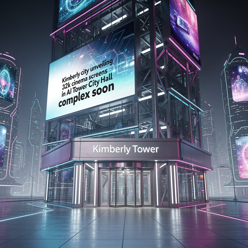 Kimberly city unveiling 32k cinema screens in AI Tower City Hall complex soon