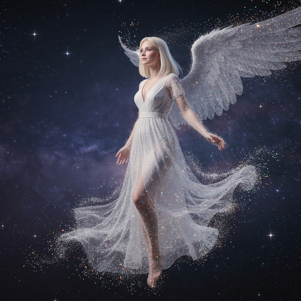 and angels become stardust again in the vast space.
