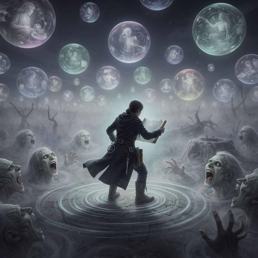 Shadows of forgotten faces whisper my name, as I step on a scream that sounds like a childhood lullaby.