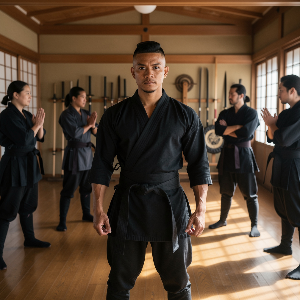 His fresh cut caught attention at the dojo, earning nods from fellow ninjas.
