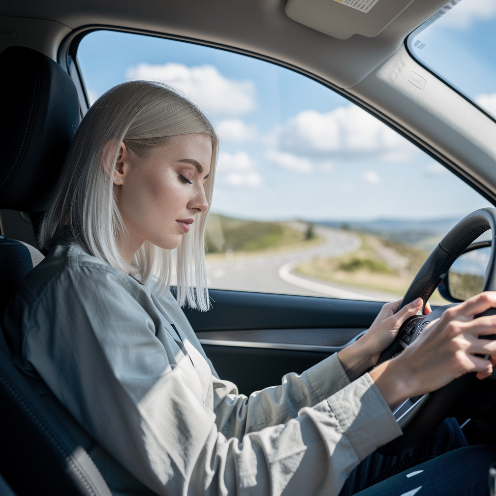 As you drive her home, she falls asleep, exhausted from the previous day's ordeal.