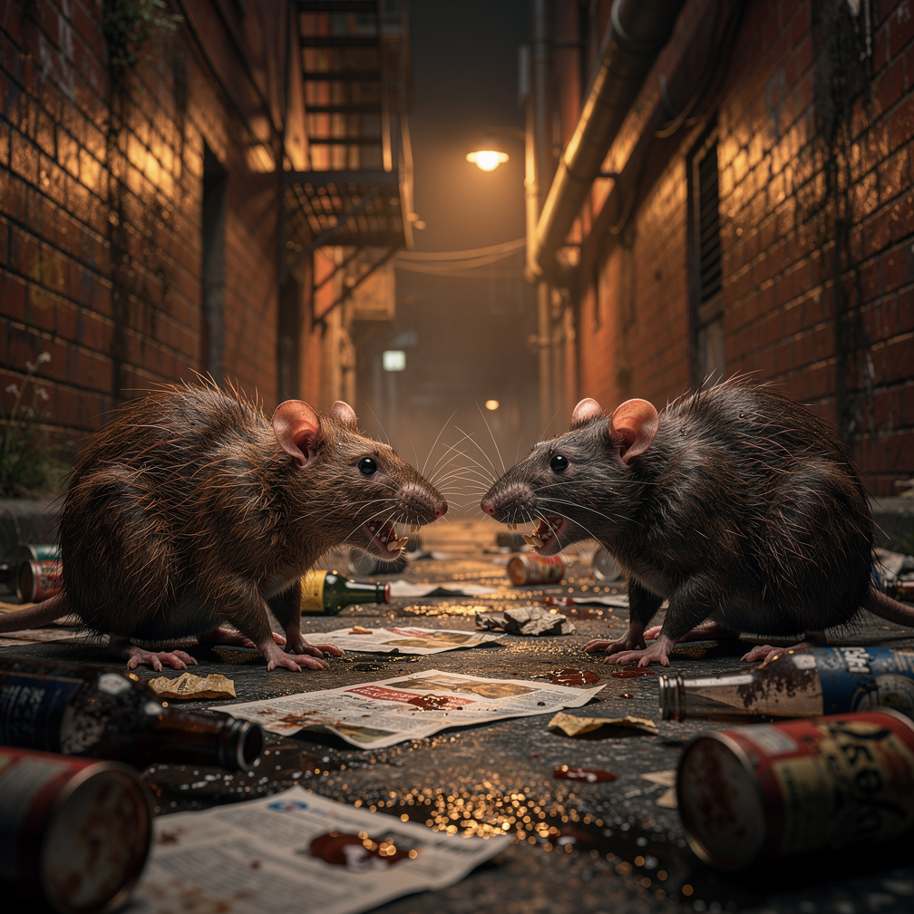 Bloodied whiskers twitched as Scorch, the reigning champion, faced off against newcomer, Razor.