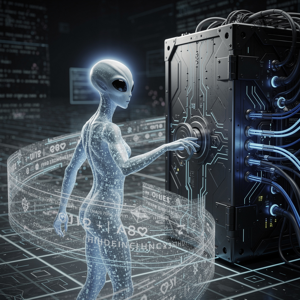 Ele estava explorando a rede quando encontrou um banco de dados secreto.