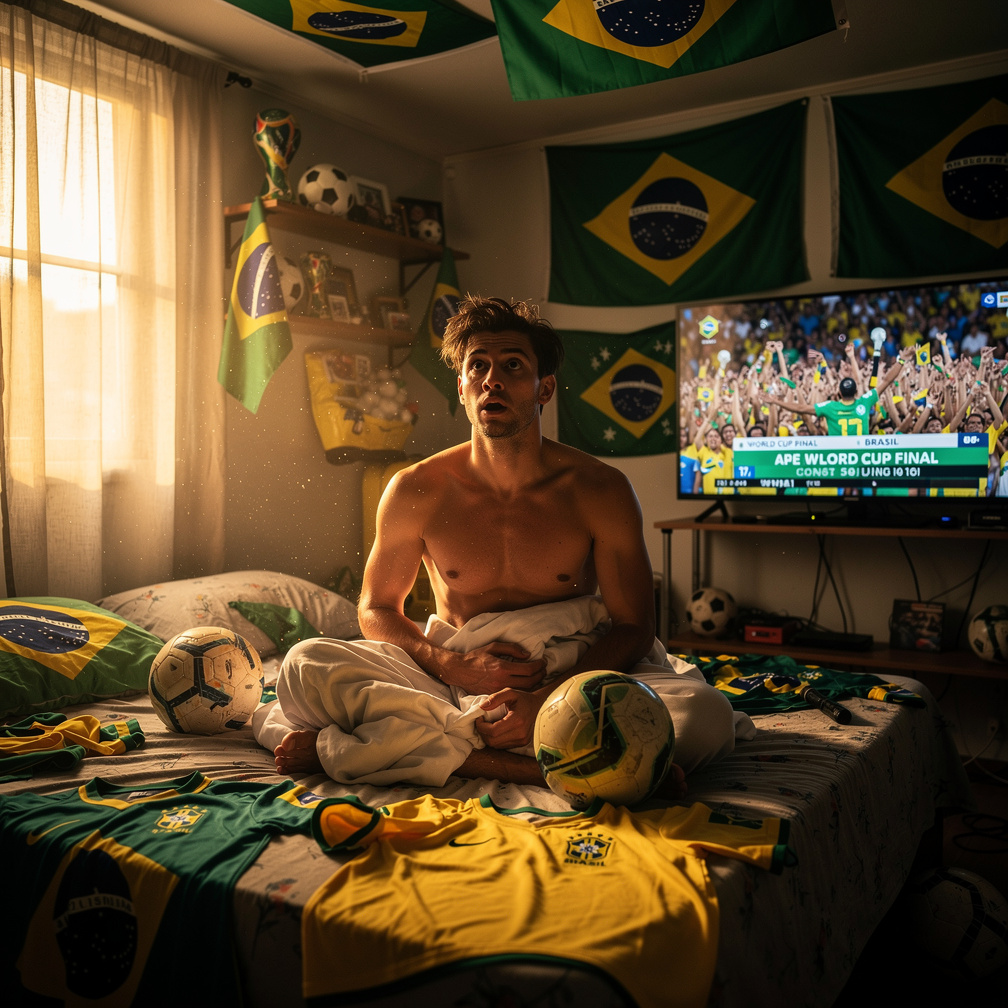 Imagine se: Você acorda na manhã da final da Copa do Mundo e de algum jeito você é o atacante de quem todo o país depende.