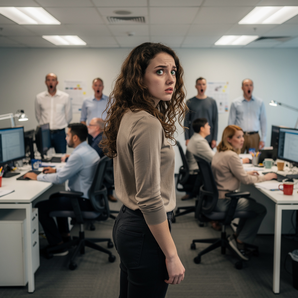 Suddenly, your coworkers stare blankly, unable to speak, as you wonder what triggered this bizarre phenomenon.