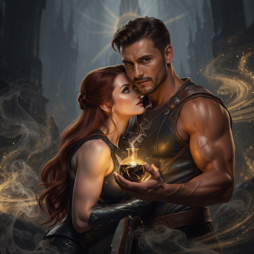 Marcus holds the potion, feeling its dark energy, and NXA whispers the names of the 3 chosen ones in his ear.