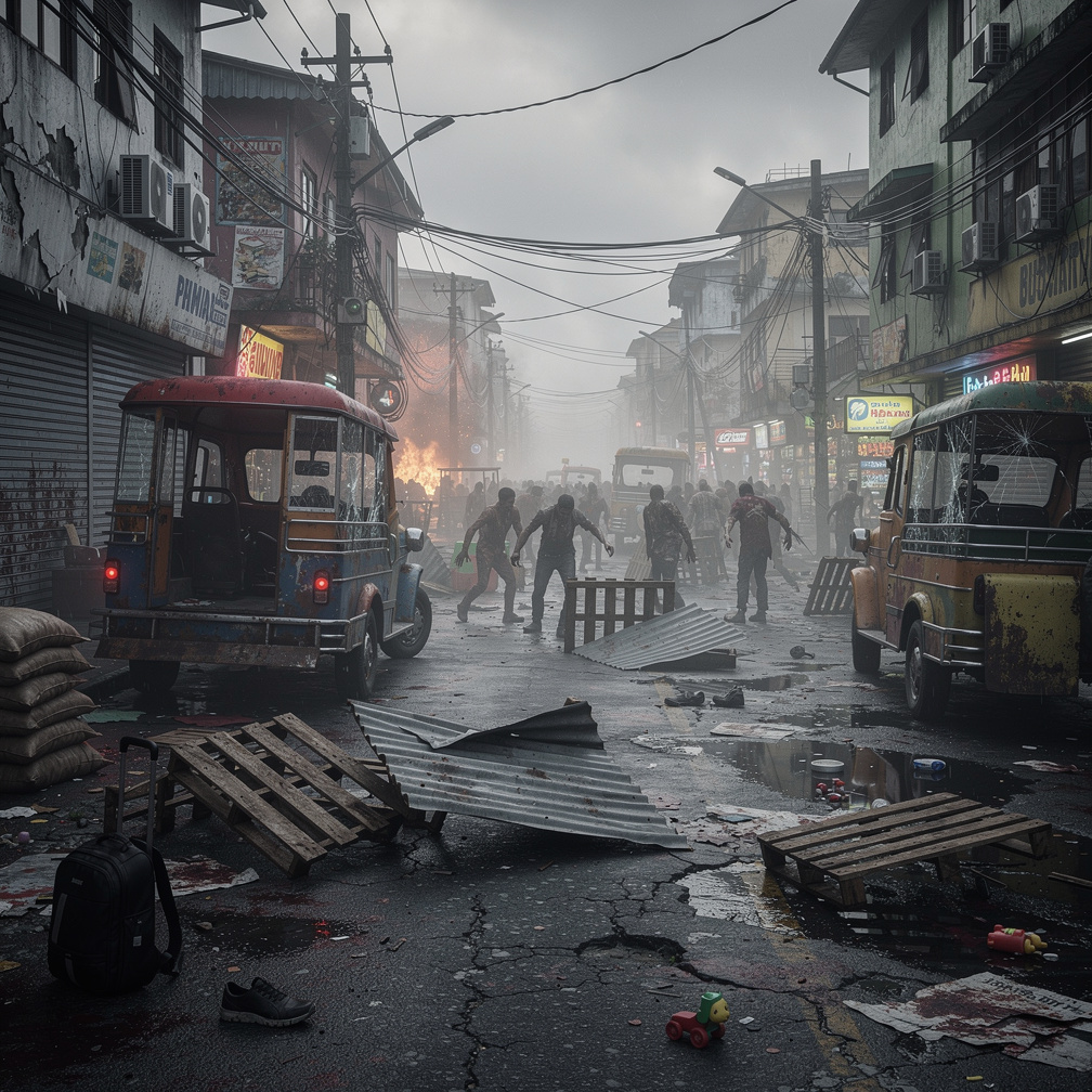 People fled Manila as the undead overwhelmed the streets.