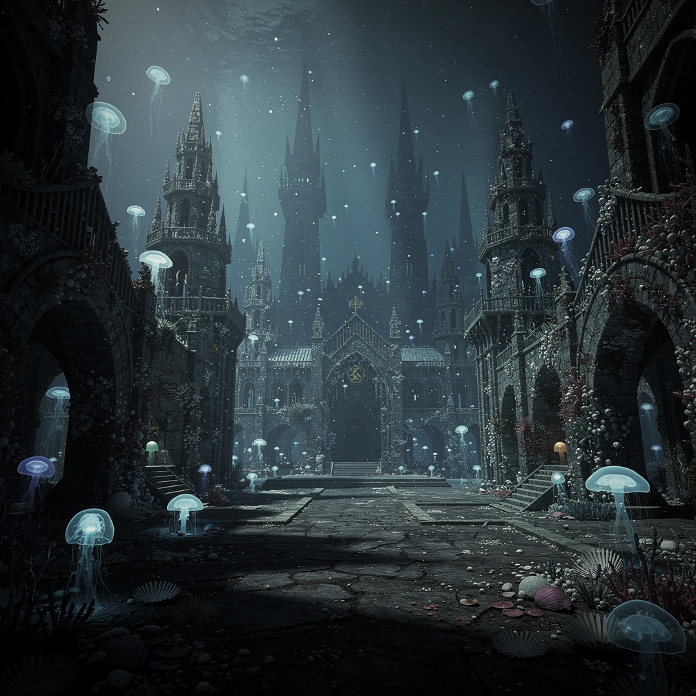 Darkness reigns in Abyssal, where eerie silence is broken by whispers of ancient secrets.