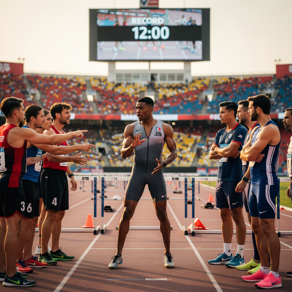 Athletes start questioning the legitimacy of the record, demanding a rerun under stricter scrutiny.