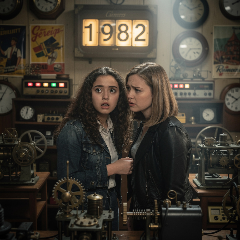 Mia Ji: Woah what is Happened Stephanie: I don't know the girls are Timing to 1982.