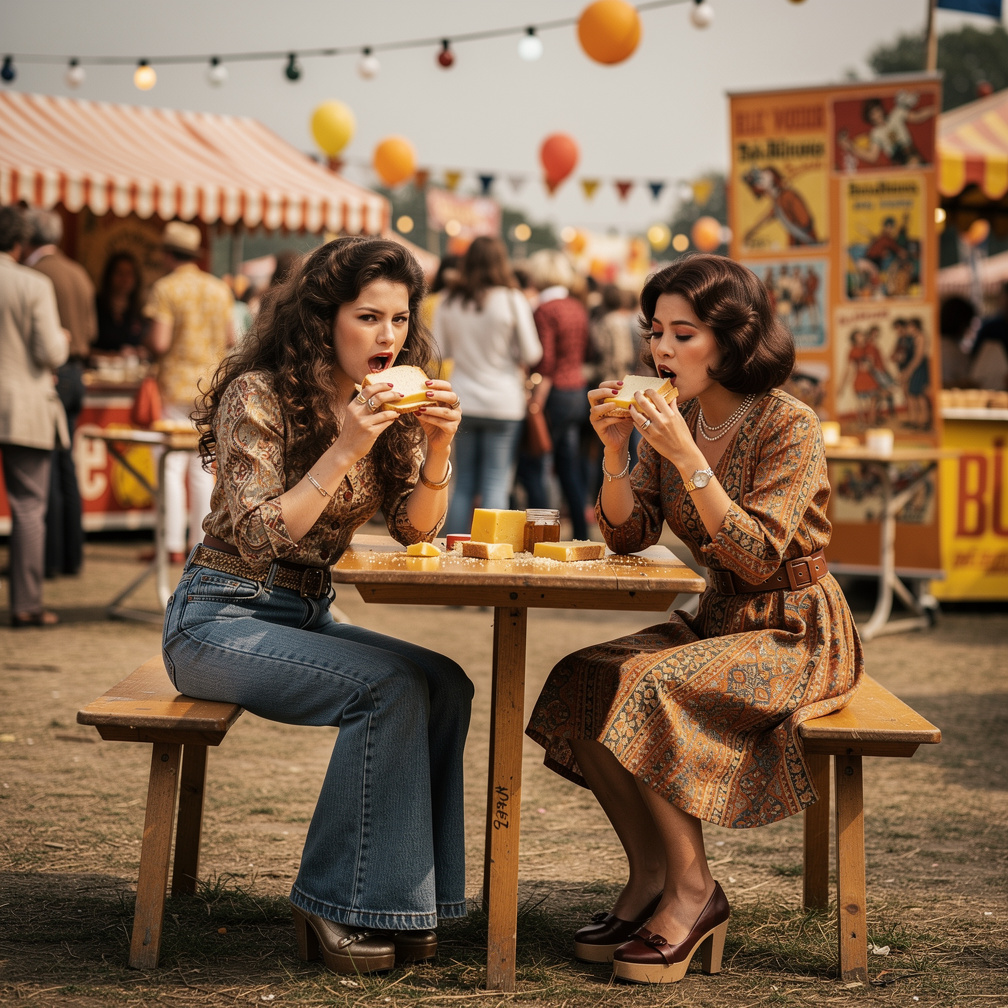 At Netherlands 1975 Listen to Funk Dutch Pop, Rock music Stephanie Fujita and Mia Ji Wears Inspired by 1970s look with Makeup
