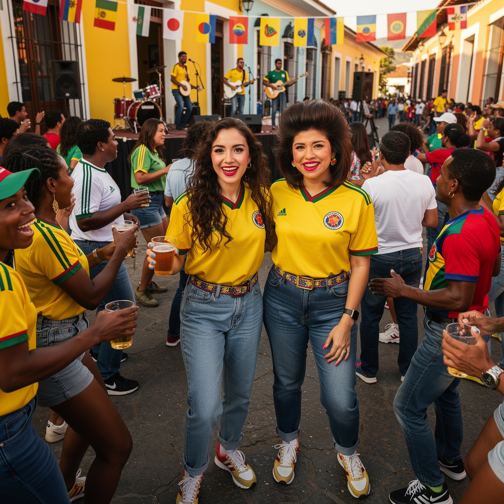 At Colombia 🇨🇴 1980 Stephanie Fujita and Mia Ji Wears Inspired by Early 1980s with Early 80s Makeup With 80s Hairstyles They