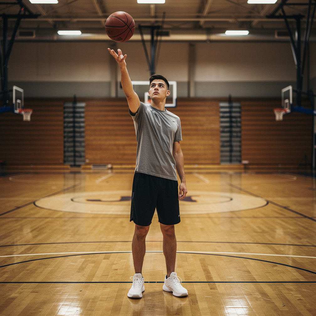 Imagine if: A guy tries basketball.