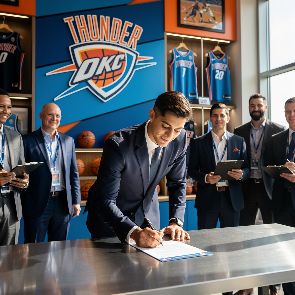 He gets signed to OKC.