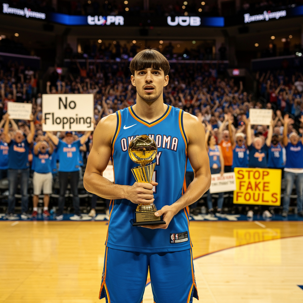 He gets mvp award and the crowd boos because he fake fouls.