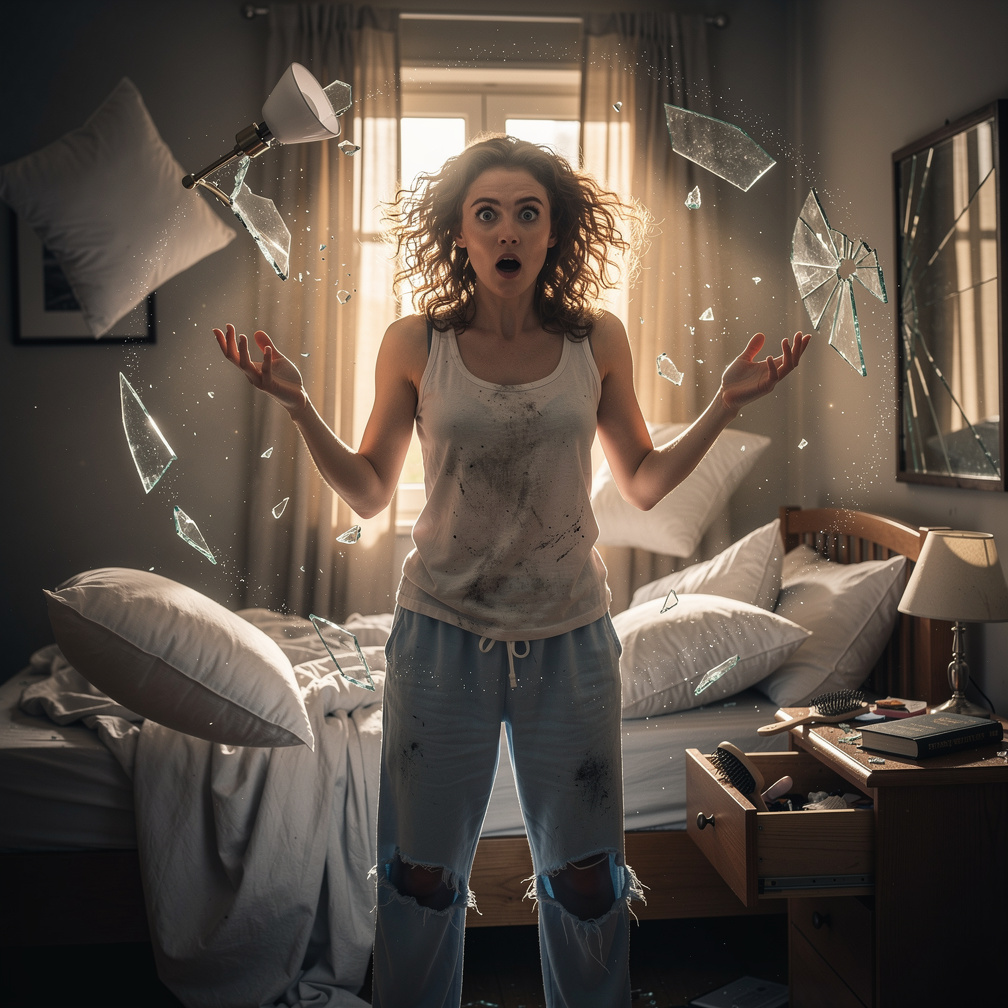 I'd likely freak out and accidentally turn my bedroom into a mess of floating objects and shattered glass.