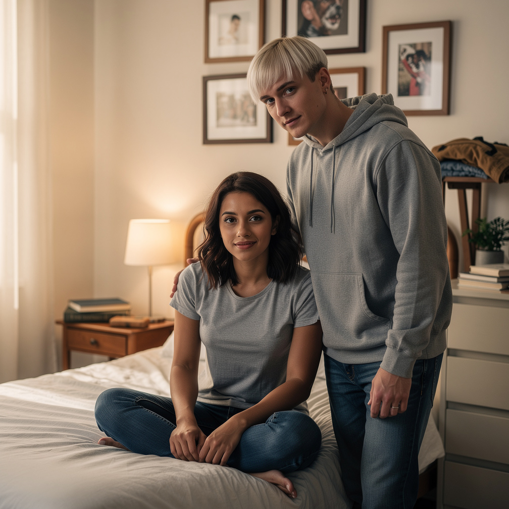 two heavily scarred people learning how to love each other in the normal world without letting the ghosts of Hell University 