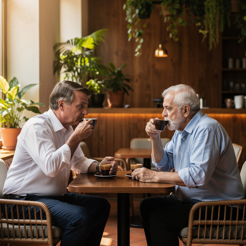 Imagine se: E se Bolsonaro estivesse bebendo café com o Lula.