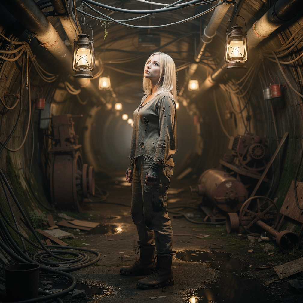 She finds it strange that those underground tunnels filled with power cables are lit by small, improvised lanterns. "It wasn'