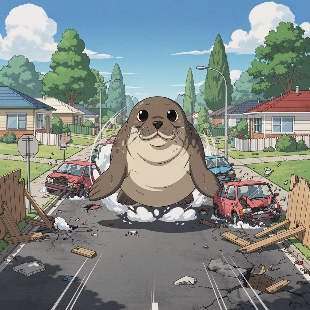 Imagine if: “Neil the Seal” animations - Animators jumped on the 1-ton seal story from This Week In Science. Lo-fi animated l