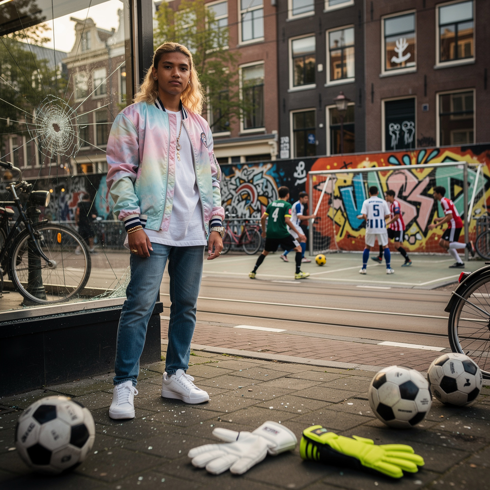 He saw a broken Window And Watches a lot of Gangs having Street soccer Tournament World Tour.