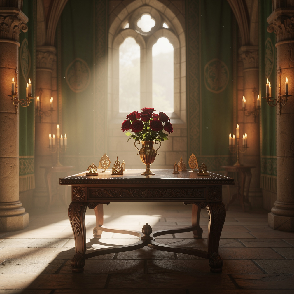 Caspian planned a grand wedding in Cair Paravel with Aslan as guest of honor.