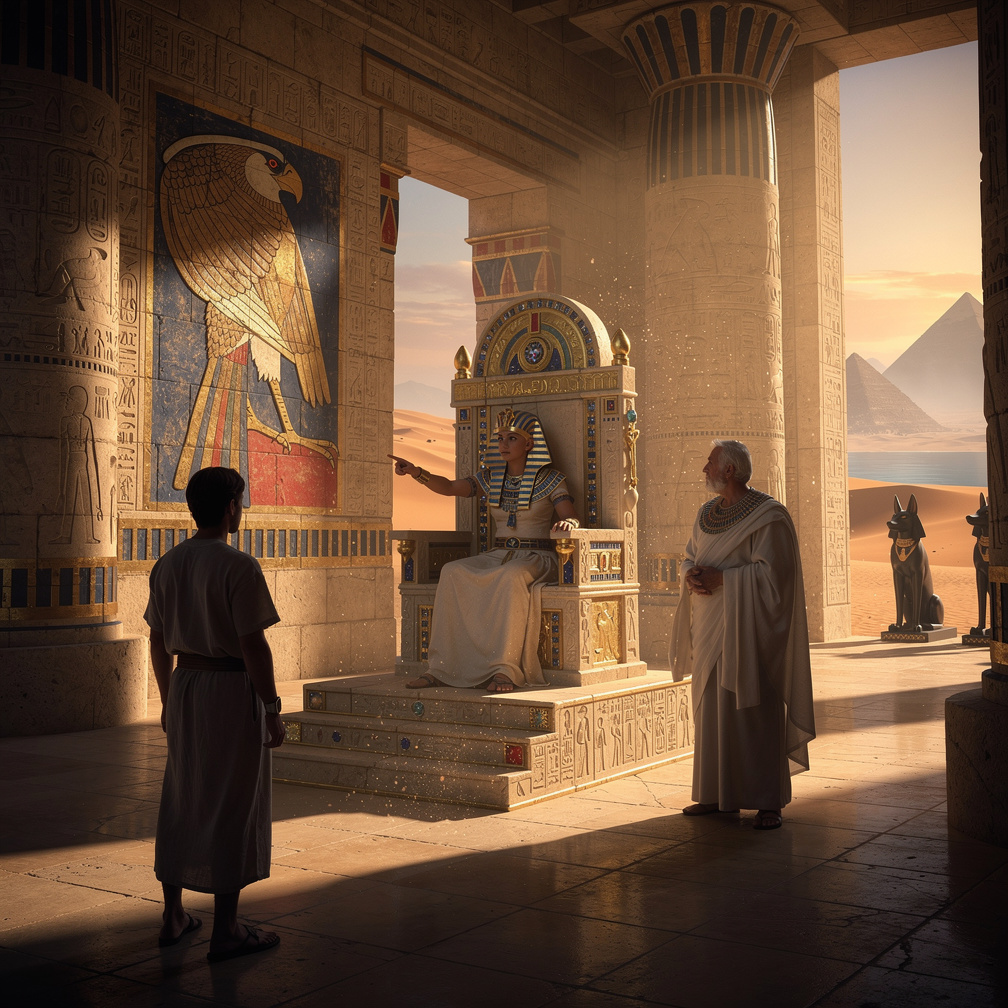 Then the Pharaoh says, "Who are you?" And I point at a random artwork of Horus and say "I'm a priest of Horus".