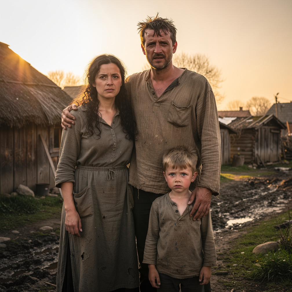 Struggling to make ends meet in a small village.