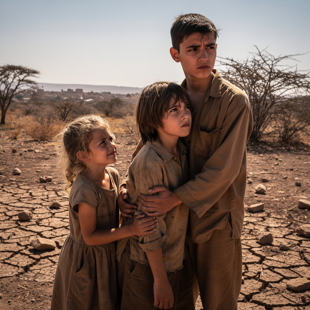 Preadolescence Between 11-14 Years of age 
Having No water and Food at Asia and Africa They're Very Sadness