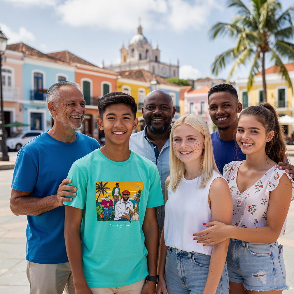 São Tomé, this is my parents and my twin brother Kiki Andrea - your family is cool, right? Mhmm.