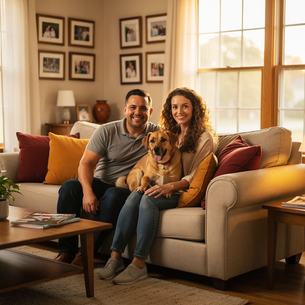 They lived in a cozy house on Oak Street with Scooby Lee S2 always by their side.
