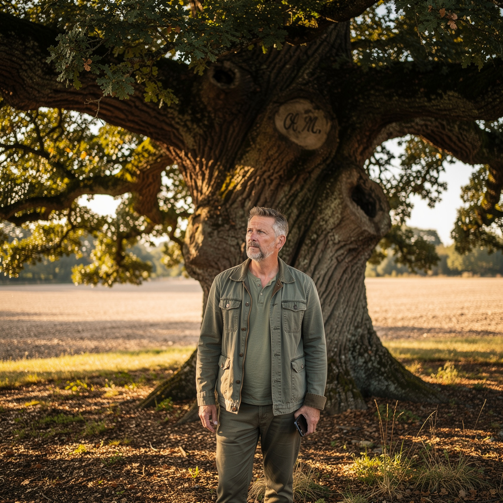 Imagine if: You're standing at the edge of the old oak tree where you carved your initials with your first love, now a widow 