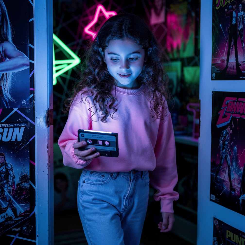 Samantha Reyes walked into her room, neon posters glowing under black lights, and grabbed her favorite cassette tape.
