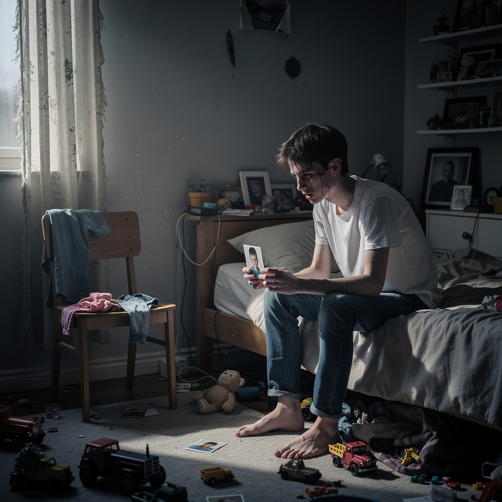 Imagine if: A story about obsession and self-harming where the main character suffered from depression after his younger brot