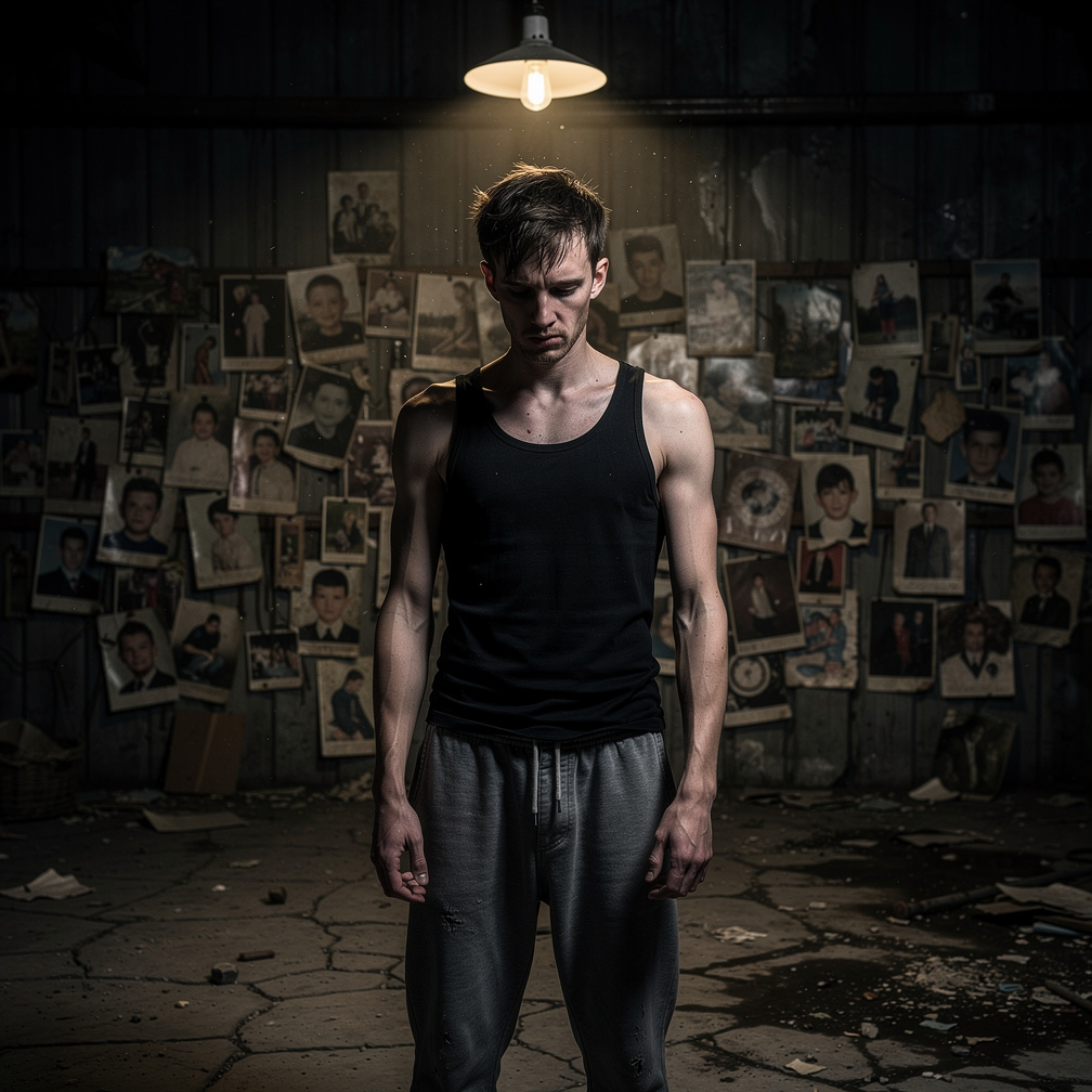 The main character tries to get revenge by training his body to its limits, and after 2 years, when he is ready, he tries to